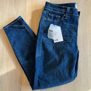 Paige Verdugo Crop Skinny Denim Jeans - Zach Distressed - Size 29 NWT
